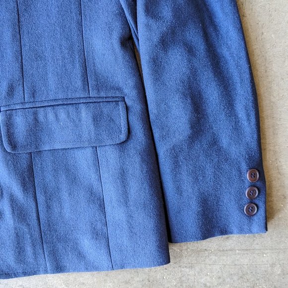 Vintage Pendleton Navy Blue Wool Single Button Front Blazer Jacket size 6 - Picture 3 of 7